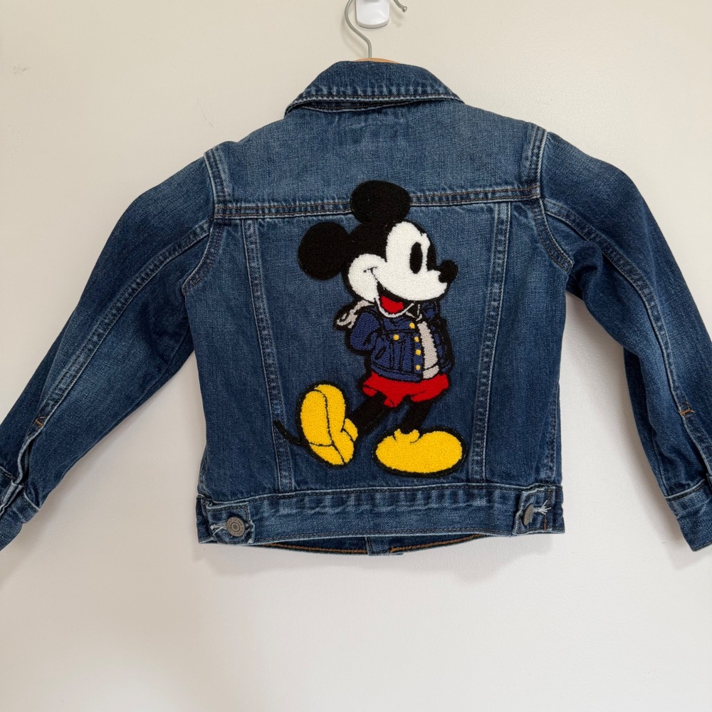 Baby Gap x Disney Mickey Mouse Denim Jacket Toddler 4 Blue Trucker